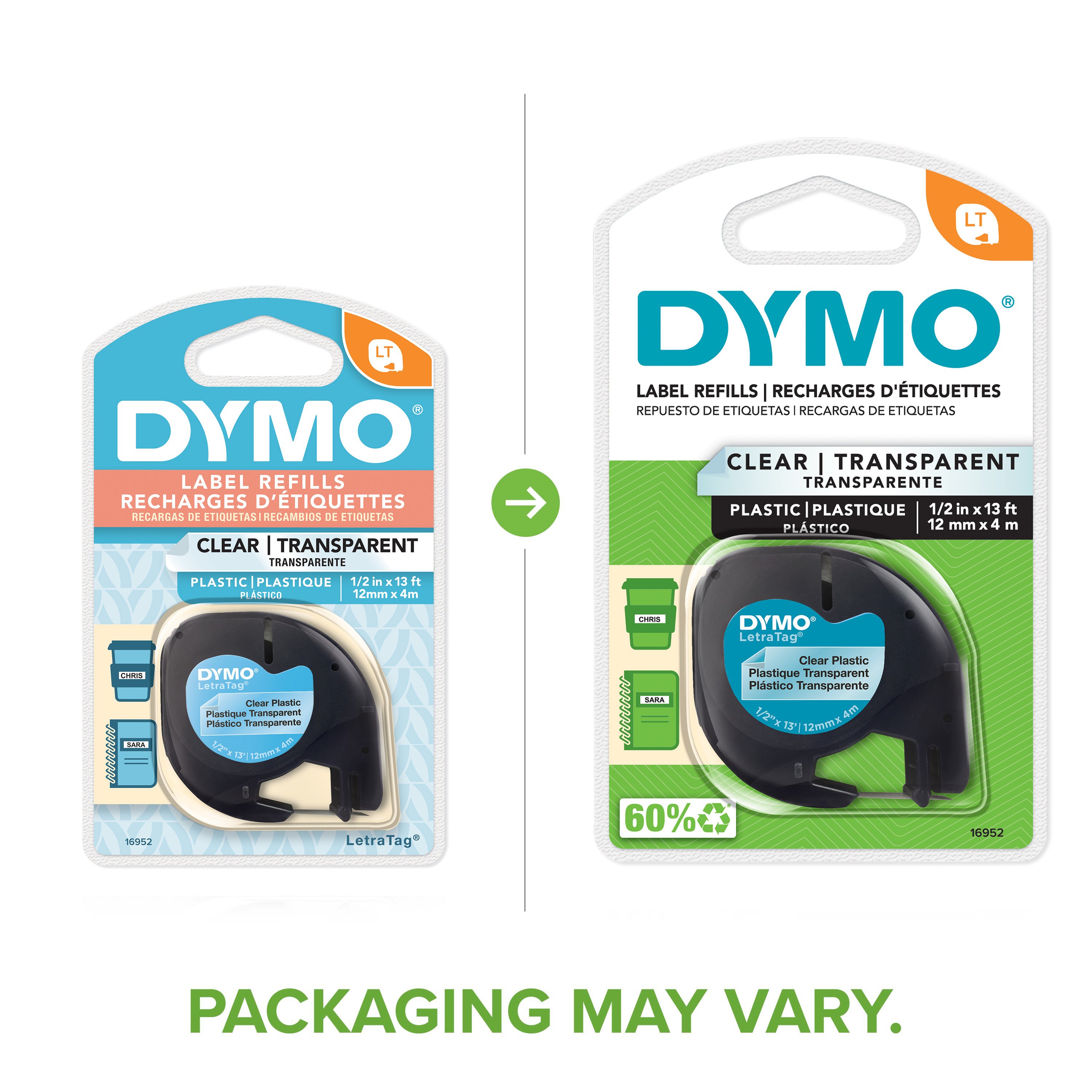 DYMO LetraTag Plastic Labels Dymo